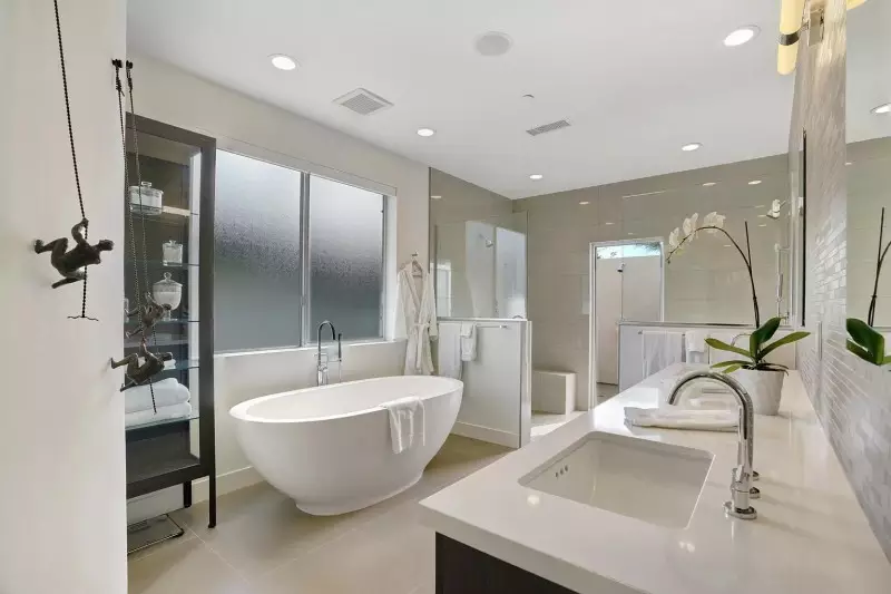 Grey and White Bathroom