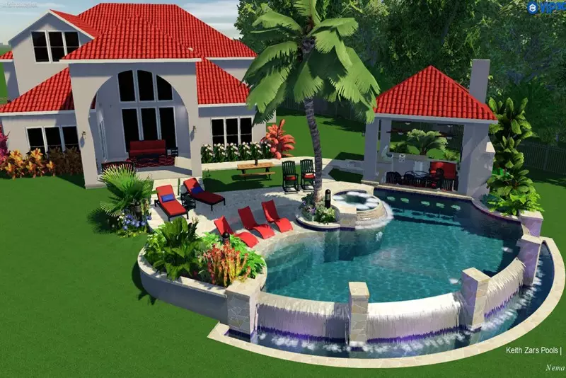 3D Patio Pool Design