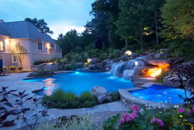Landscaping around a Pool