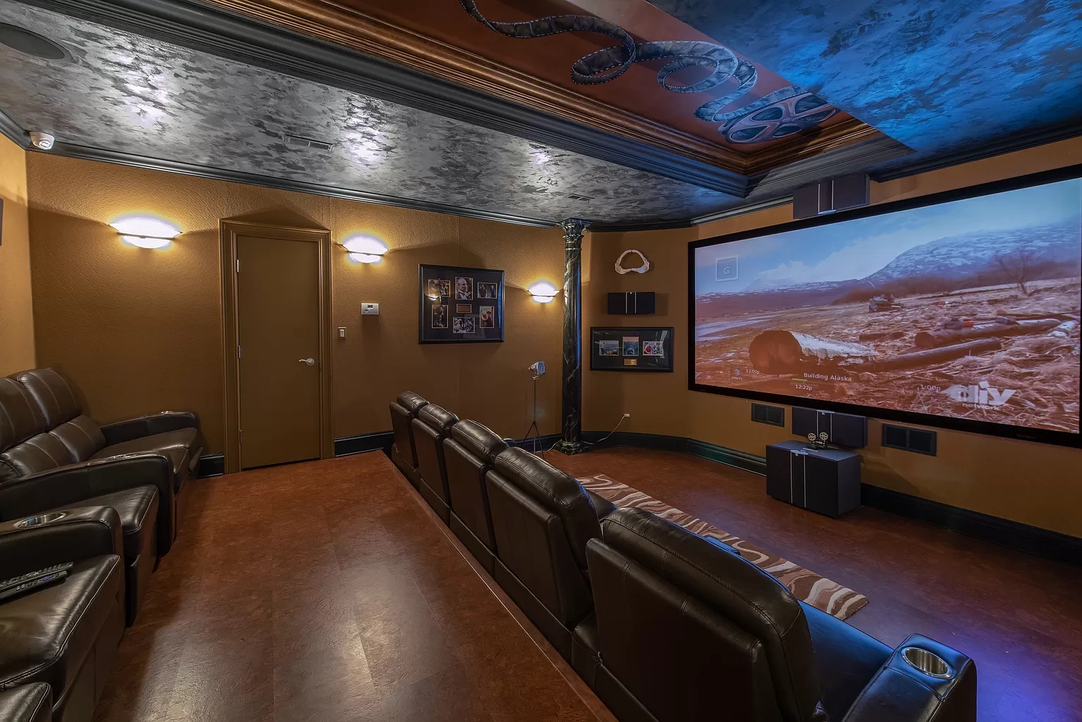 Modern Home Theater Design Service with Simple Decor