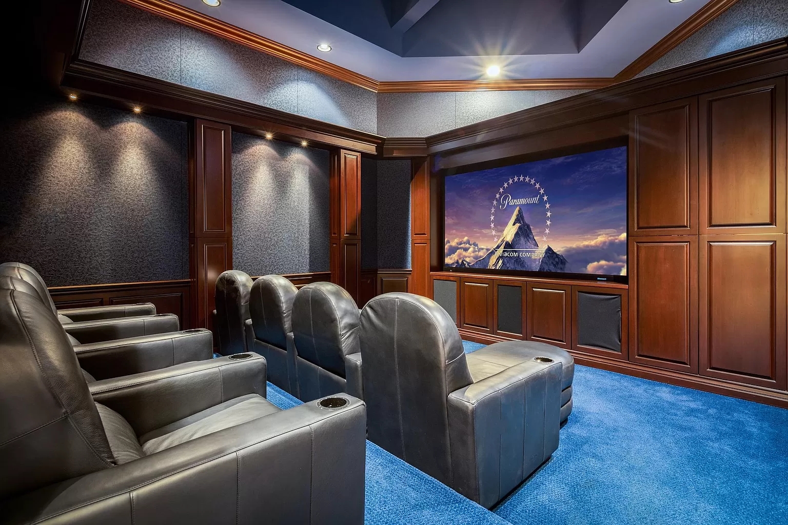 Red Home Theater Room: Picture Perfect Entertainment